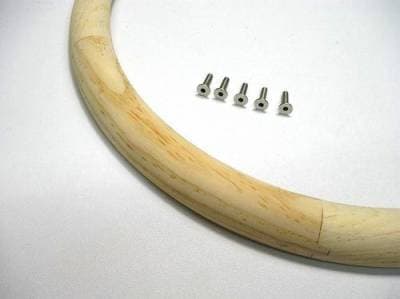 Replacement 14" Muscle Style Steering Wheel Wood Half-Wrap, Unstained