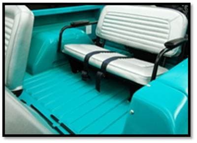 1966-1967 Ford Bronco, Rear Only Vinyl Replacement Seat Upholstery
