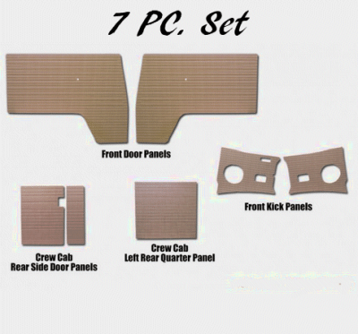 1955 - early 1961 VW Bus 7-Pc. Tweed Door Panel Kit