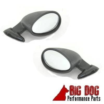 California Classic Universal Black Hotrod/Muscle Car Side Mirror Set 