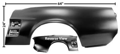 Right Hand or Left Hand Rear Quarter Panel for 1967 Mustang Convertible