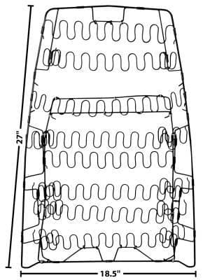 Replacement Hi-Back Seat Back for 1969 -1970 Mustang