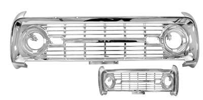 Grille for 1969 - 1977 Ford Bronco - Chrome