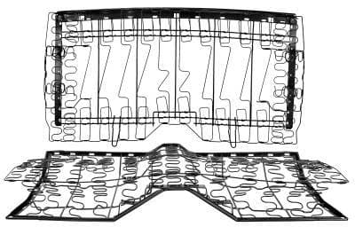 1967 - 69 Camaro Convertible Replacement Rear Seat Frame Assembly