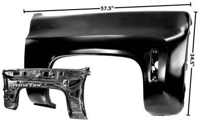 Replacement Front Fender, Right or Left Hand, 1973 - 1980 Chevy Truck
