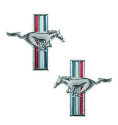 1965 - 1966 Mustang Running Horse Fender Emblem - PAIR for Both Sides of Car