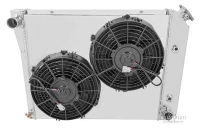 Champion 3 Row Aluminum Radiator Combo for 1965 -1987 Buick, Pontiac, Olds, Chevy CC571Combo