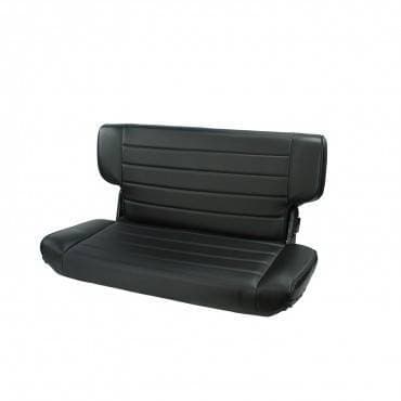 Fold and Tumble Rear Seat, Black Denim, 76-02 Jeep CJ & Wrangler