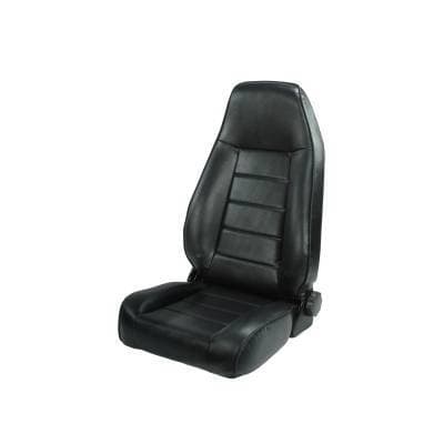 High-Back Front Seat, Reclinable, Black, 76-02 Jeep CJ & Wrangler