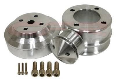 Serpentine Pulley Set for Ford 5.0 Mustang 1979 to 1993 Polished Billet Aluminum
