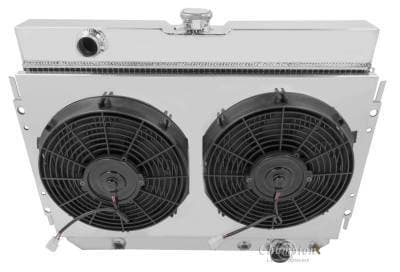 Champion Two Row Aluminum Radiator Combo 1963-1968 GM Impala Bel Air Chevelle EC289Combo