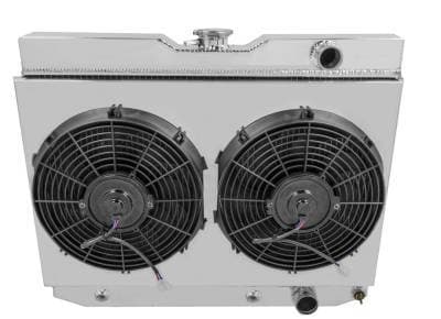 Champion Three Row Aluminum Radiator Combo for 1960-1965 GM Chevy Chevelle El Camino Impala Bel Air Biscayne FSCC281Combo