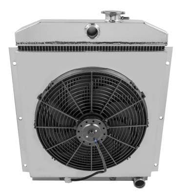Champion Three Row Aluminum Radiator Combo for 1947 - 1954 Chevy C/K Pick up, Suburban FSCC5100COMBO