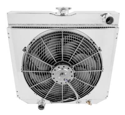 Champion Three Row All Aluminum Radiator Combo for Mustang, Falcon, Cougar, Fairlane, Comet Various Years cc339combo
