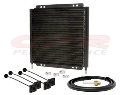 11" x 10.25" Universal Transmission Oil Cooler - Black Powder Coated