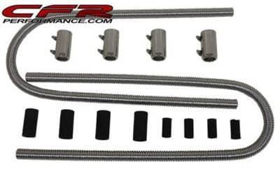 44" Universal Chrome Heater Hose Kit