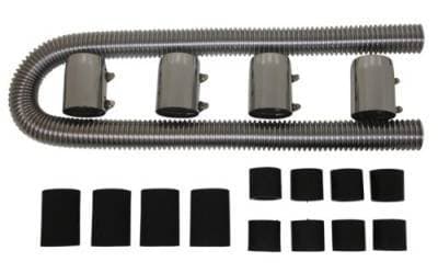 48" Universal Chrome Radiator Hose Kit
