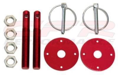 Red Flip Over Style Hood Pin Kit