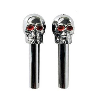 Red Eye Skull Door Lock Knobs Universal for any Hot Rod Rat Rod Street Rod