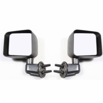 Door Mirror Kit, Black; 07-16 Jeep Wrangler JK