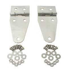 Hood Hinges, Stainless Steel; 76-95 Jeep CJ/Wrangler YJ