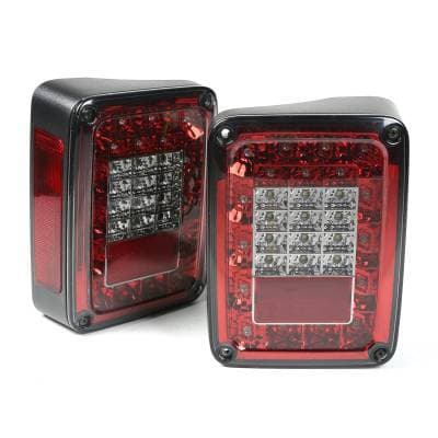 LED Tail Light Set, Smoke; 07-16 Jeep Wrangler JK