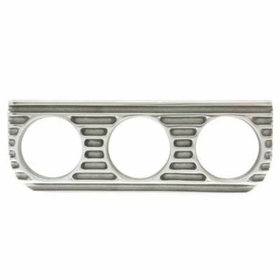 Vintage Style Finned Three Gauge Billet Instrument Bezel