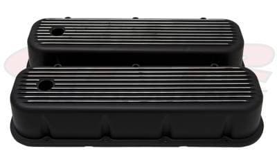 1965-95 Chevy Big Block 396-427-454-502 Tall Aluminum Black Billet Valve Covers