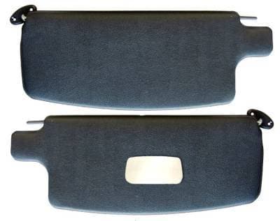 1965-1978 VW Volkswagen Bug Beetle Black Sunvisors w/mirror, Pair, Sedan, Convertible