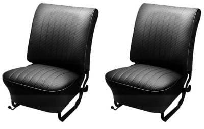 1956-64 VW Volkswagen Bug Beetle Sedan, Convertible Original Style Seat Upholstery, Front Only - Pair
