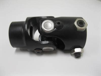 Steering Shaft Single U Joint 3/4" Round x 1" DD Column Size Black Powder Coated