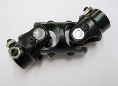 Steering Shaft Double U Joint 3/4" DD x 1" DD Column Size Black Powder Coated