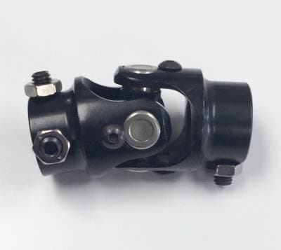 Steering Shaft Single U Joint 1" DD x 5/8-36 Spline Column Size Black Powder Coated