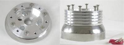 Six- hole Standard and Six-hole Nardi Billet Steering Wheel Adapter - Polished