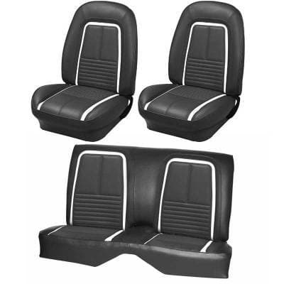 1967 Camaro Deluxe Front Bucket and Rear Bench Seat Upholstery - Non-Folding Rear