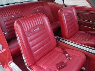 Deluxe Pony Upholstery for 1964 1/2 - 1966 Mustang Coupe w/Bucket Seats Front/Rear