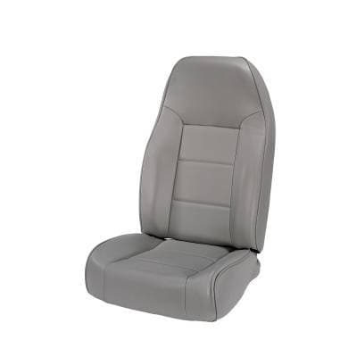 High-Back Front Seat, No-Recline, Gray; 76-02 Jeep CJ/Wrangler YJ/TJ