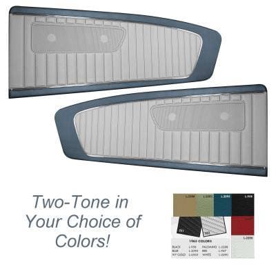 Two-Tone Vinyl Door Panel (Pair) 1965 Mustang Coupe, Convertible, Fastback
