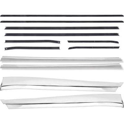 *R685 - 1968 Camaro Standard Convertible Outer Door/Quarter Reveal Molding Kit with OE Style Windowfelt Set