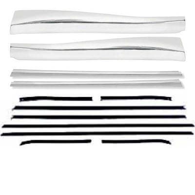 *R683 - 1968 Camaro Deluxe Convertible Outer Door/Quarter Reveal Molding Kit with OE Style Windowfelt Set