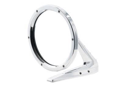 BR1003 - 1960-74 GM Round Door Mirror With Fasteners On Leading Edge - Polished