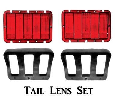1967 1968 Ford Mustang Tail Lamp Lens & Housing Set -- Both Right & Left Sides