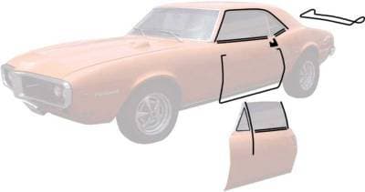*R5111 - 1968 - 69 Camaro / Firebird Coupe Weatherstrip Kit with OEM Style Windowfelts