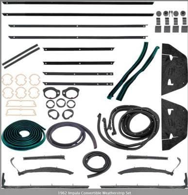 *WK212 - 1962 Impala Convertible Weatherstrip Set