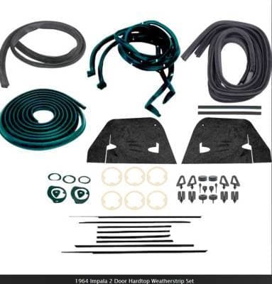 *WK218 - 1964 Impala 2 Door Hardtop Weatherstrip Set