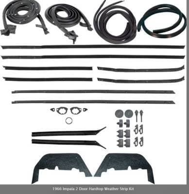 *WK221 - 1966 Impala 2 Door Hardtop Weather Strip Kit