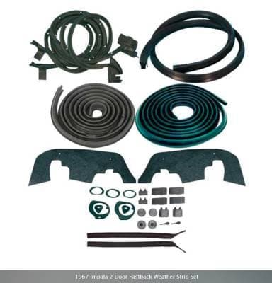 *WK223 - 1967 Impala 2 Door Fastback Weather Strip Set