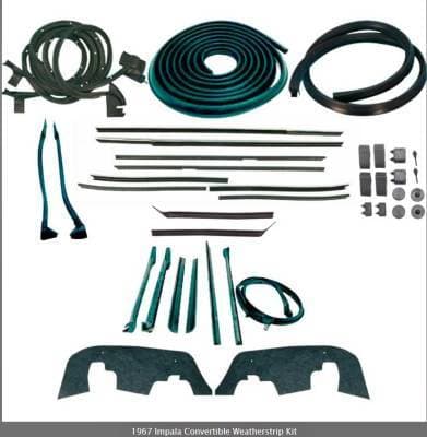 *WK225 - 1967 Impala Convertible Weatherstrip Kit