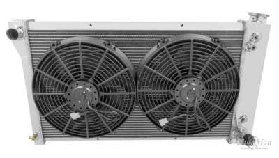 Champion Four Row All Aluminum Radiator Combo for 1967-1972 Chevy C10, Blazer and Suburban, GMC Jimmy mc369