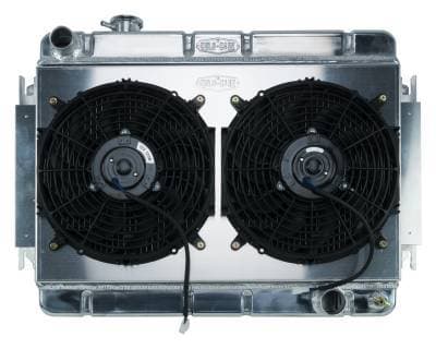 66-67 Chevelle / El Camino Aluminum Radiator And Dual 12 Inch Fan Kit MT Cold Case Radiators